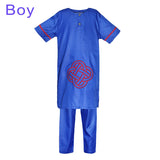 New African Children Clothing Africa Kid Boy Girl Dashiki Shirts Suits Two 2 Piece Set Kids Outfit Child Girls Top Pant Sets