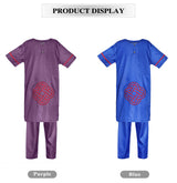 New African Children Clothing Africa Kid Boy Girl Dashiki Shirts Suits Two 2 Piece Set Kids Outfit Child Girls Top Pant Sets