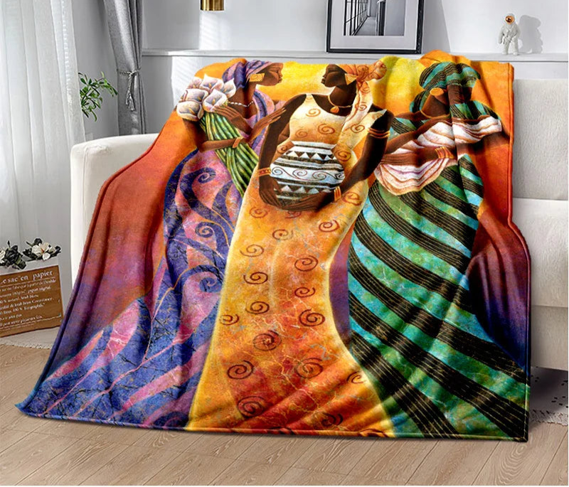 New Cartoon Africa Ethiopian Painting Art Blanket