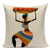 New African Woman Cushion Cover