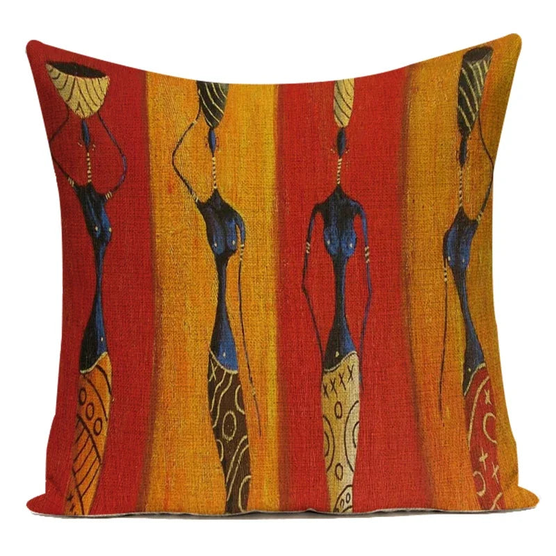 African Life Cushion Cover Decor