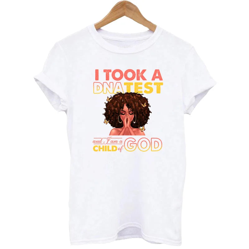 New Fashion Black Girl DIY T-Shirt