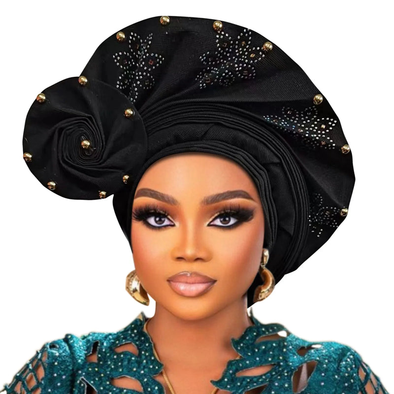 High Quality Latest Nigerian Wedding Women Auto Gele Turban