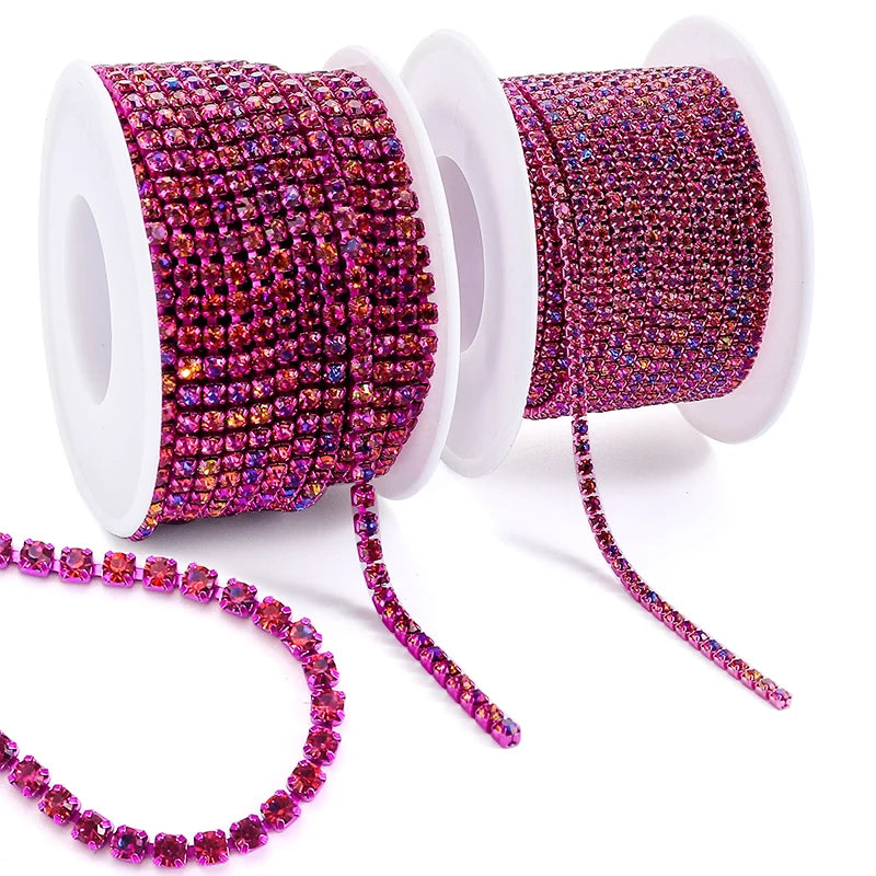 New roll Rhinestones Trim Cup Chain