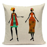 New African Woman Cushion Cover