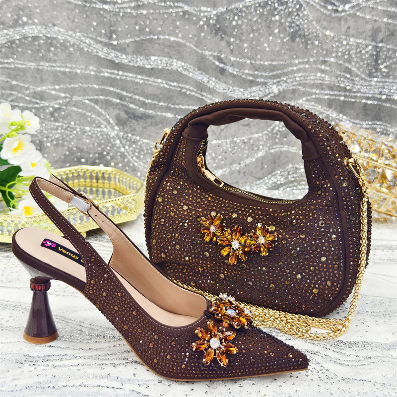 New Fashion Party High Heels And Exquisite Clutch Bag