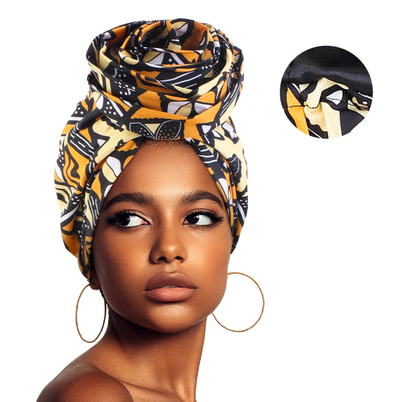 New Women African Print Stretch Bandana Head Wrap