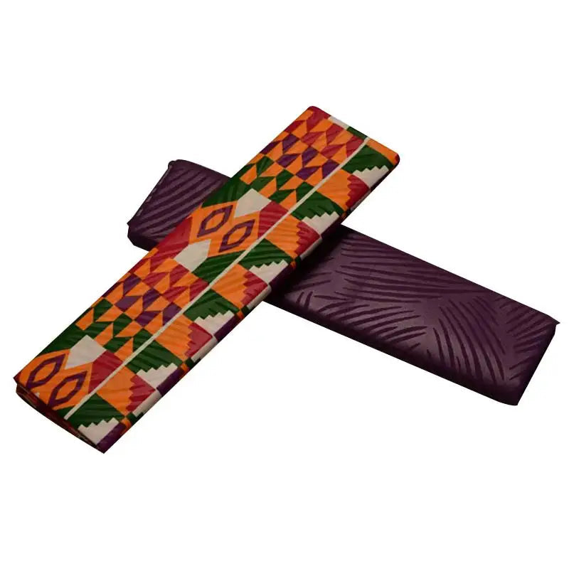 African Real Wax Polyester Kente Fabric