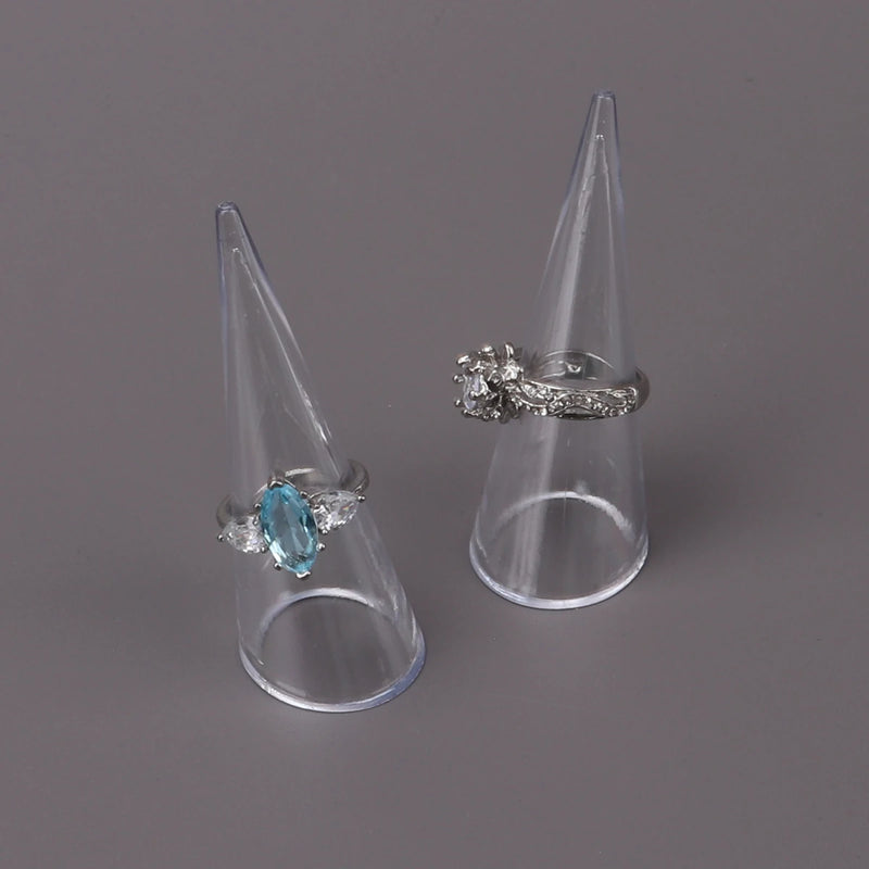 New Wholesale Clear Acrylic Riangle Conical Ring