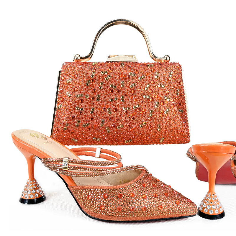 New Women Shoes and Bag Set