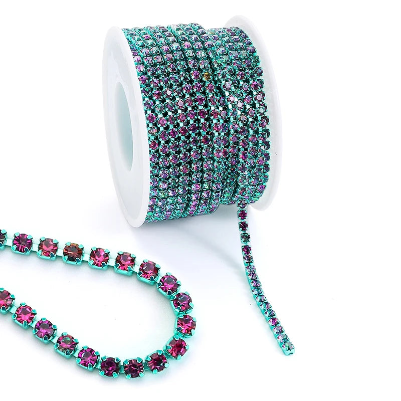 New roll Rhinestones Trim Cup Chain