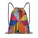 New Wax Print Ankara Kente Pattern Drawstring Bag