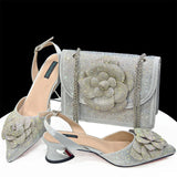 New Arrival African Wedding Shoes and Bag Set