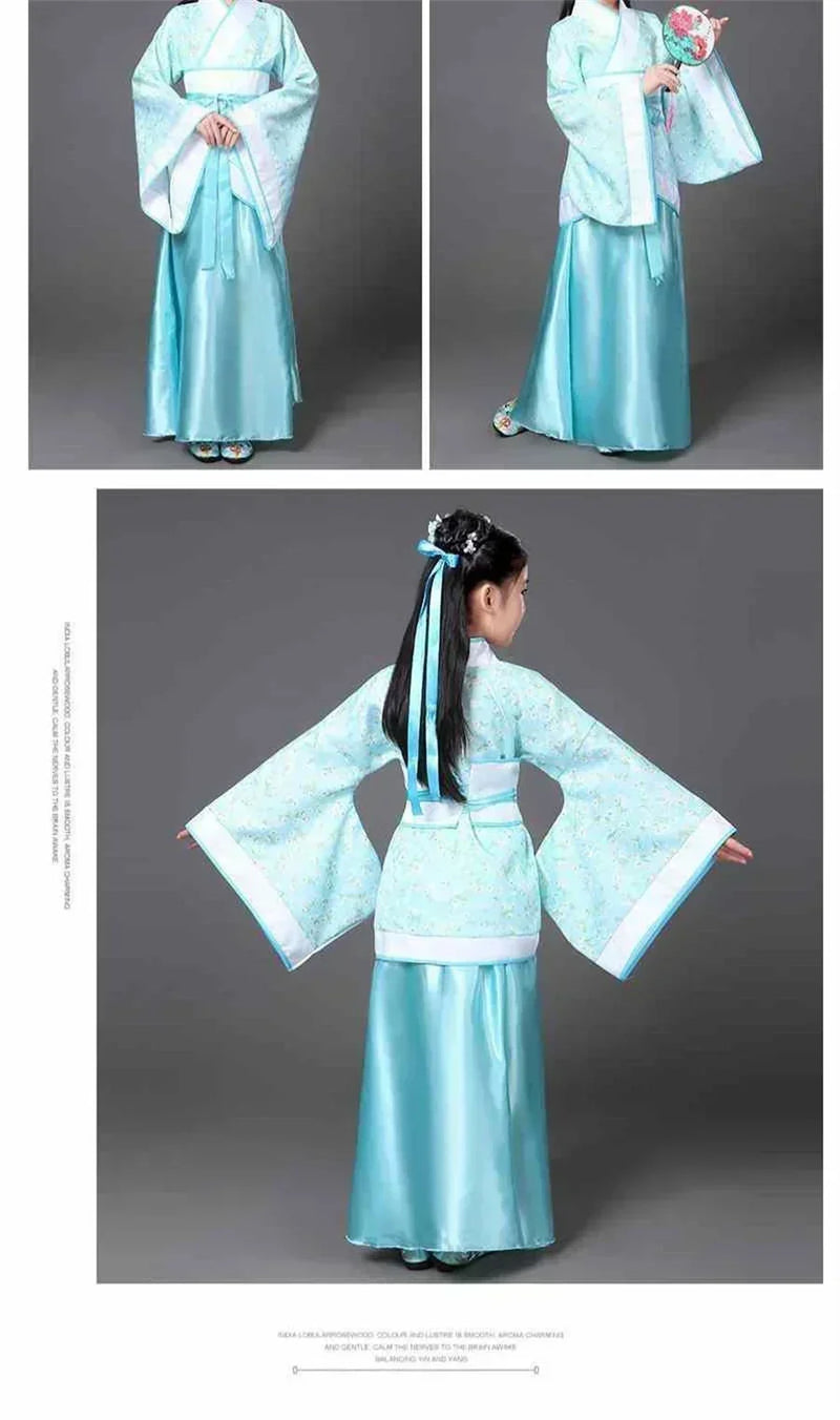 Children Girls Lion Dance China Clothing