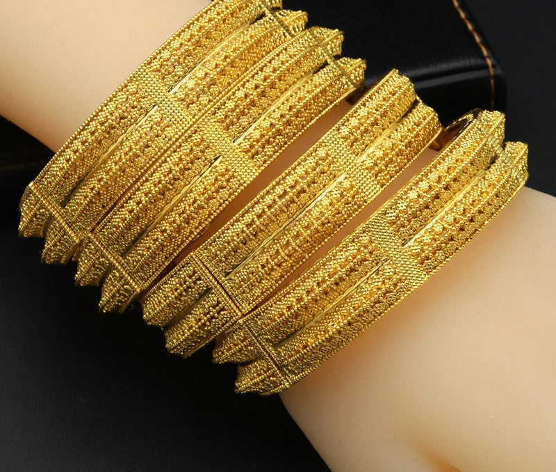 ANIID 24K Gold Color Bangle Bracelet