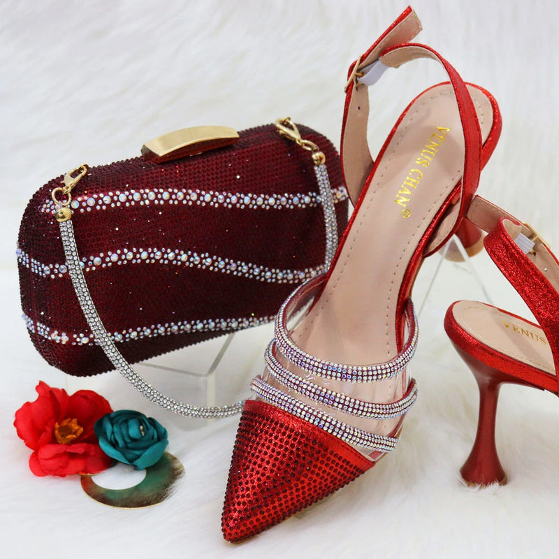 Ladies Envelope Shoulder Bag African Wedding Party Shoes