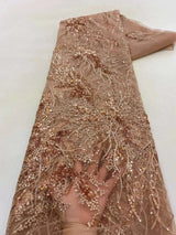 New Nigerian Sequins Mesh Lace Fabric