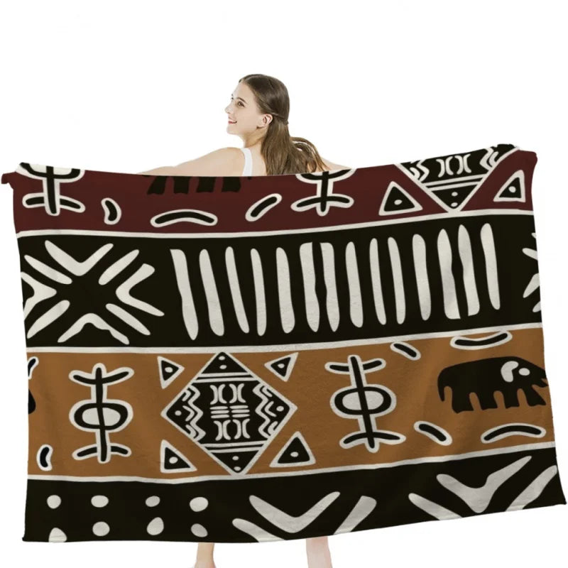 African mud elephants Soft Velvet Blanket