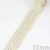 New White Beige Cotton Embroidered Lace