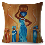 African Woman Home Decor Pillow Case