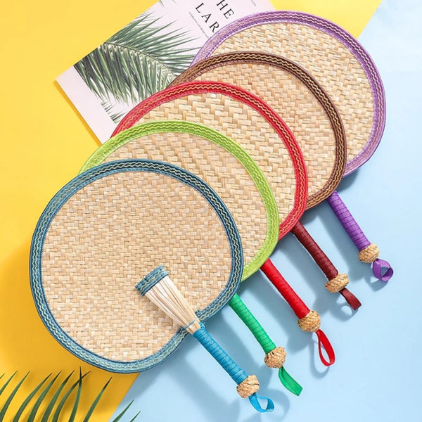 Summer Natural Environmentally Friendly Hand-Woven Fan