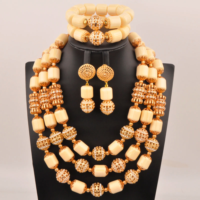 New Artificial Coral Bead Necklace Sets