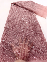 African Sequins Tulle Lace Fabric