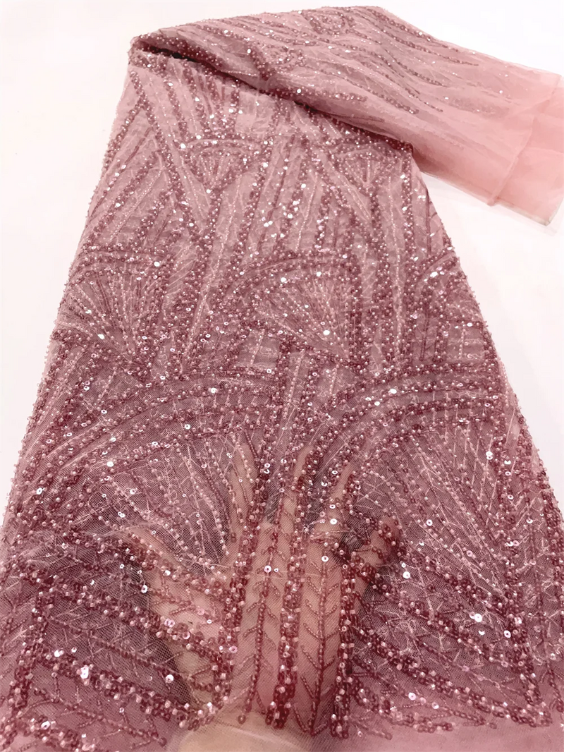 African Sequins Tulle Lace Fabric