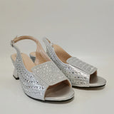 Women Crystal Design Sandal with Rhinestone Bag Set