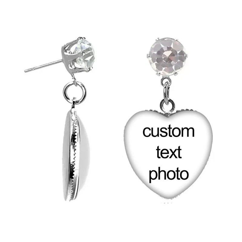 New  Custom Photo Drop Earrings