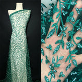 High Quality Lace Embroidery Beads Mesh Fabric