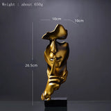 Home silence is Gold statue decoration