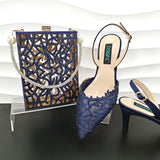 Rhinestone Decoration Ladies Party Shoes And Bag