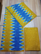 Ankara African kente gold  Real Wax Fabric