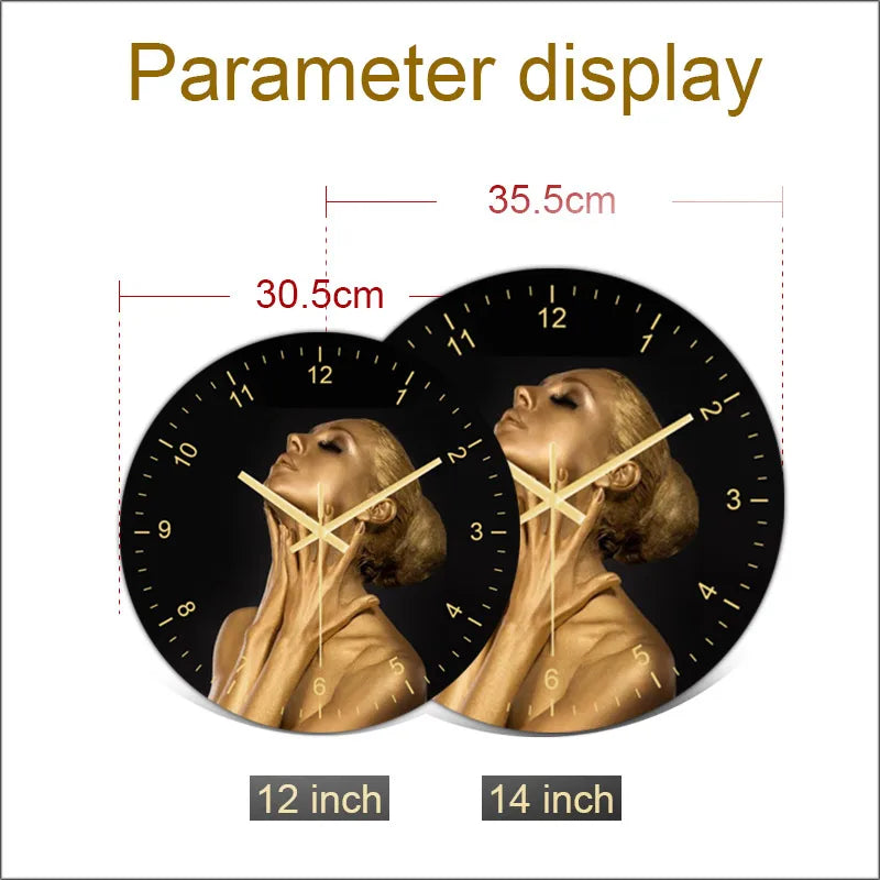 Figure Fashion Silent Quartz Clock