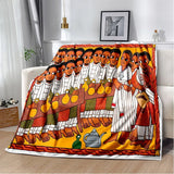 New Ethiopian Painting Art Africa Blanket