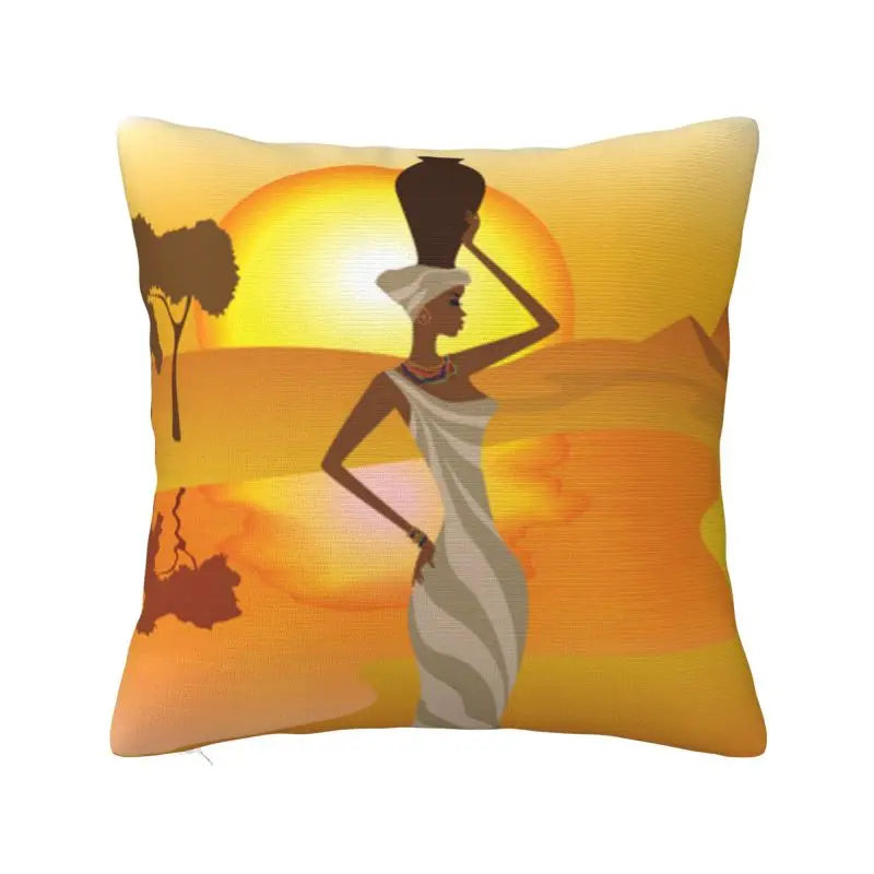 Africa Women Ethnic Style Soft Luxury Pillow Cases