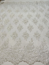 African Nigerian Embroidered Tulle Lace Fabric