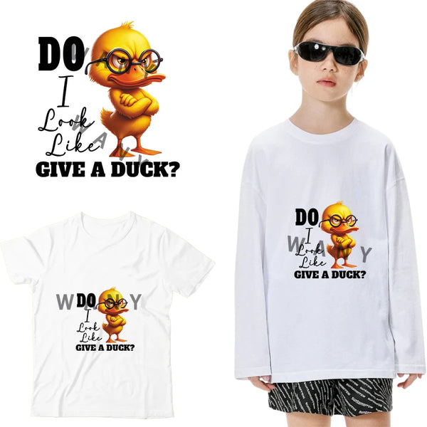 Interesting duck quotes Iron Patch Heat Transfer Printing  On Clothes