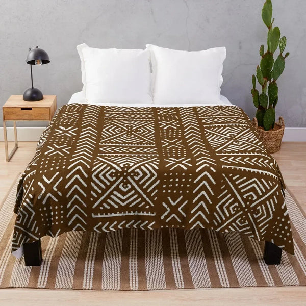 Brown Throw Blanket Vintage Decoratives