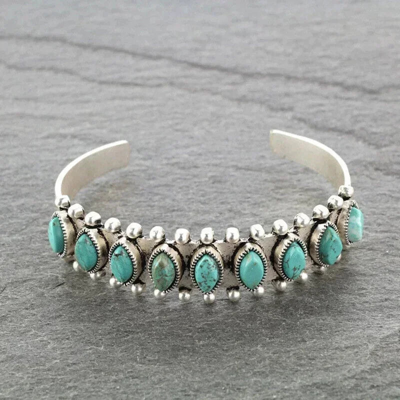 Vintage Turquoises Imitation Natural Stone Bracelets