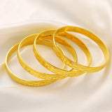 Women Ethiopian Jewelry Gold Color Bangles Bracelets