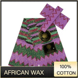 Ankara African kente gold  Real Wax Fabric