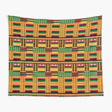 Kente African Tribal Textile Pattern  Tapestry Mat