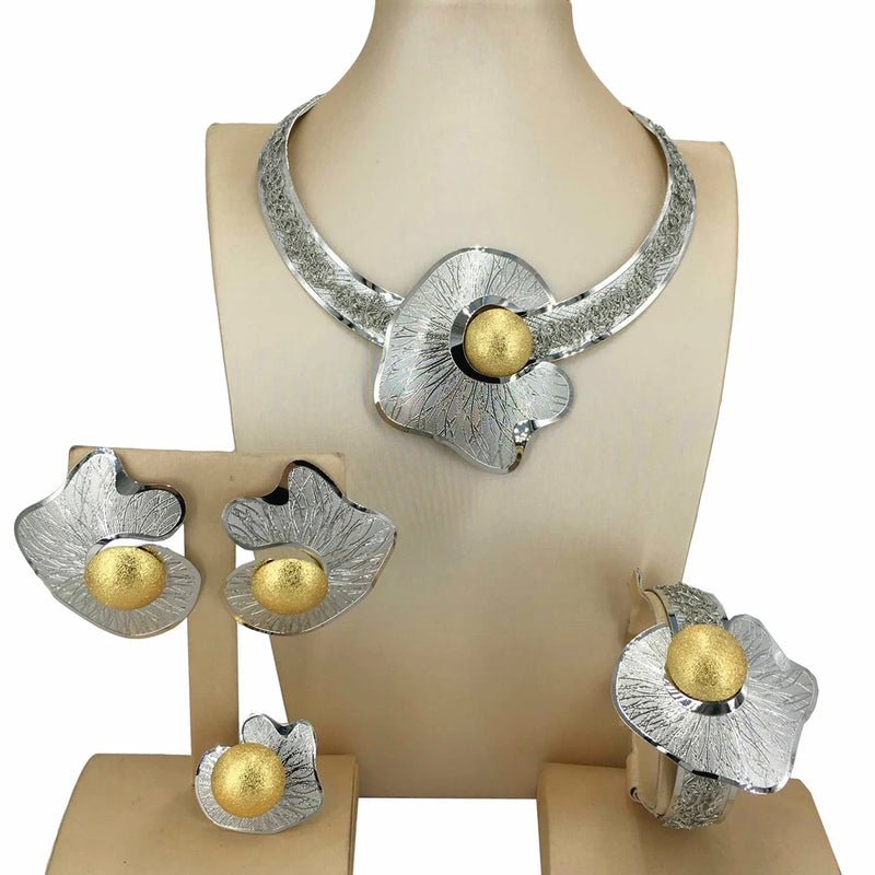 New Fashion Dubai Gold-Plated Jewelry Set