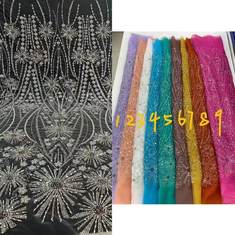 New Sequined Lace Fabric