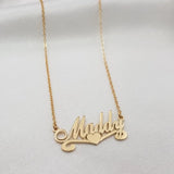 New Custom Heart Ribbon Name Necklaces