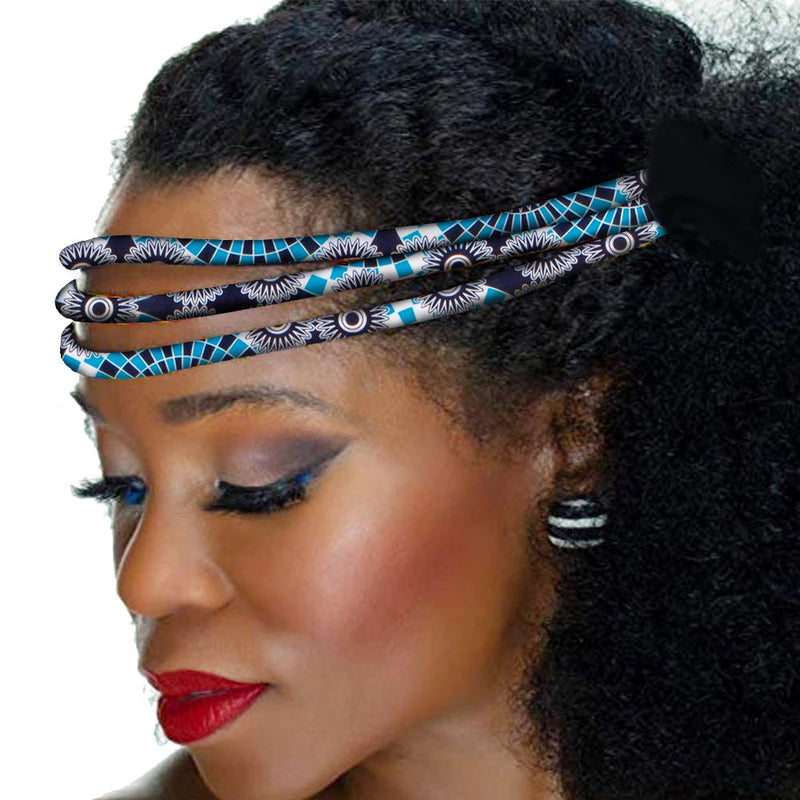 African Wax Print Headband Colorful Kente