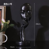 Modern Human Meditators Abstract Lady Face Character Resin Statues