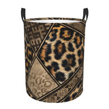 New Custom Leopard Print Laundry Basket